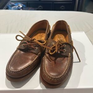 Sperry Brown Leather Lace-Up Boat Shoes